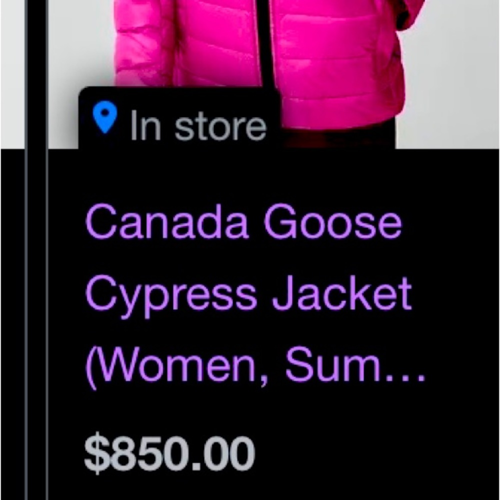 Womens Canadian goose jacket (pink worn once)